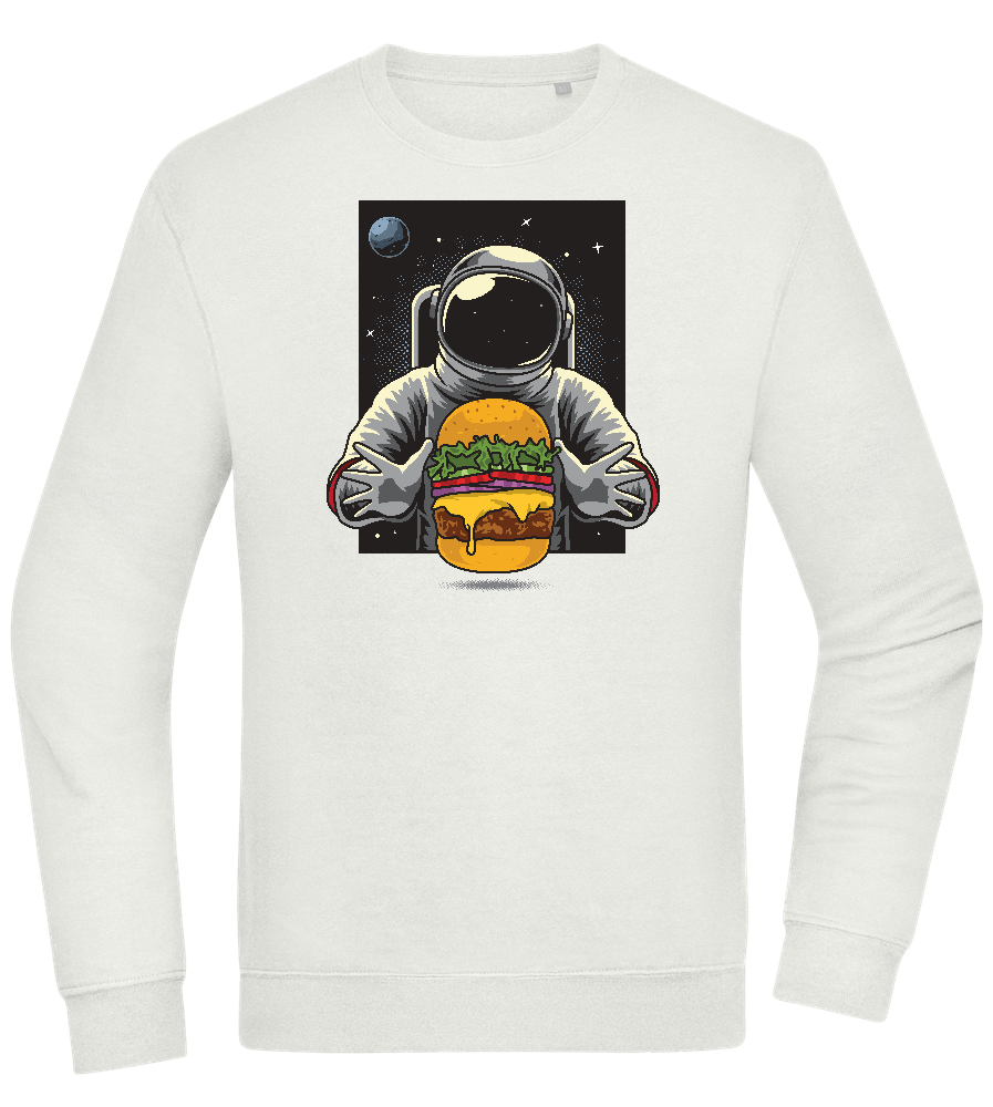 Spaceman Burger Design - Comfort Essential Unisex Sweater_CREAMY GREEN_front