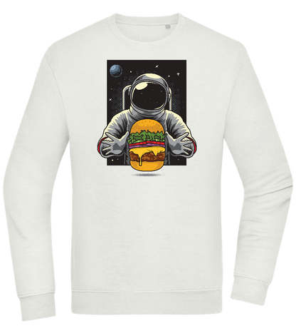 Spaceman Burger Design - Comfort Essential Unisex Sweater_CREAMY GREEN_front