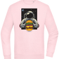 Spaceman Burger Design - Comfort Essential Unisex Sweater_LIGHT PEACH ROSE_front