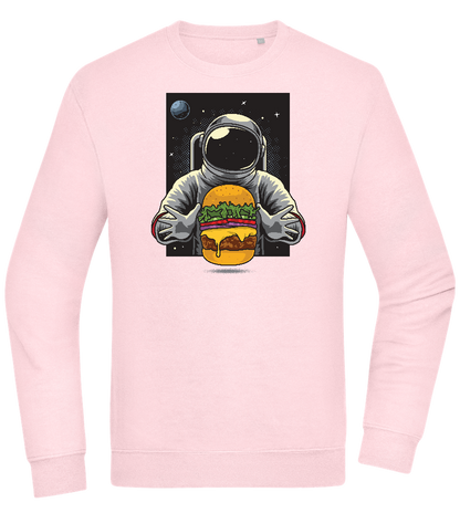 Spaceman Burger Design - Comfort Essential Unisex Sweater_LIGHT PEACH ROSE_front