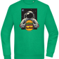 Spaceman Burger Design - Comfort Essential Unisex Sweater_MEADOW GREEN_front