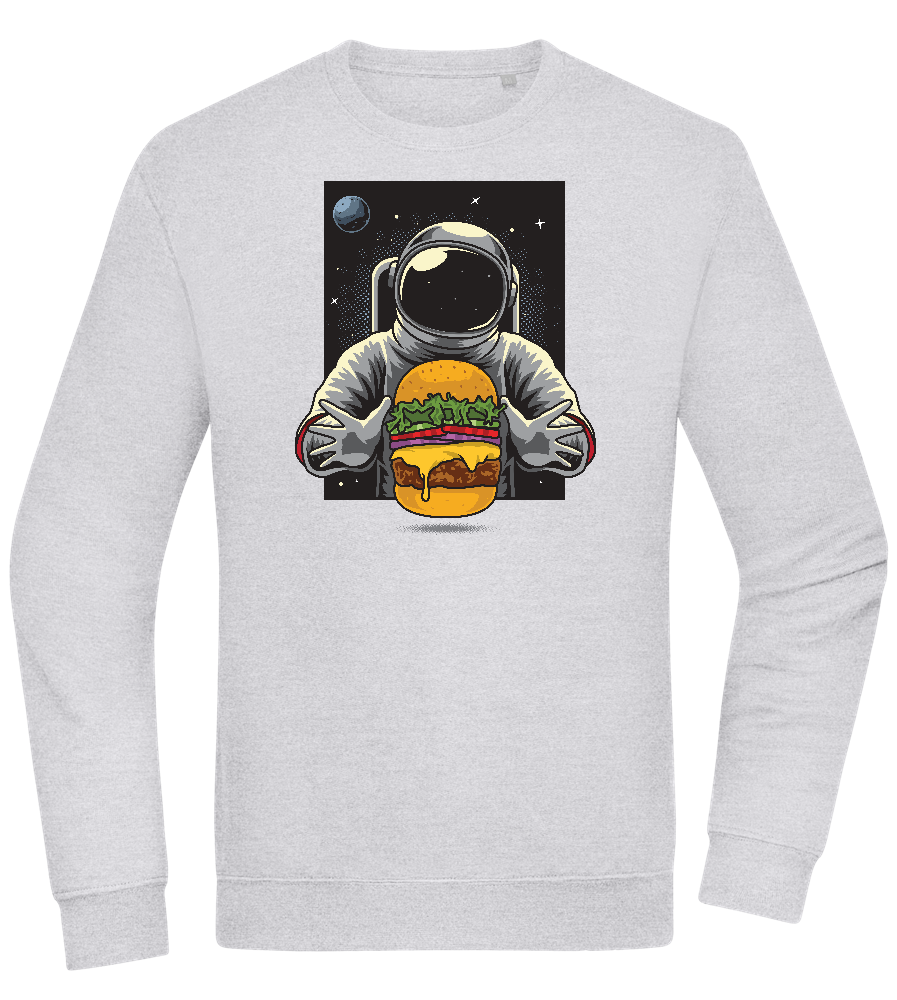 Spaceman Burger Design - Comfort Essential Unisex Sweater_ORION GREY II_front