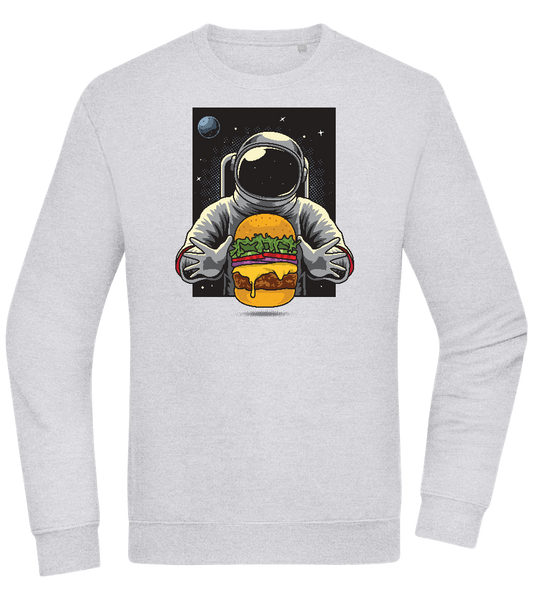 Spaceman Burger Design - Comfort Essential Unisex Sweater_ORION GREY II_front