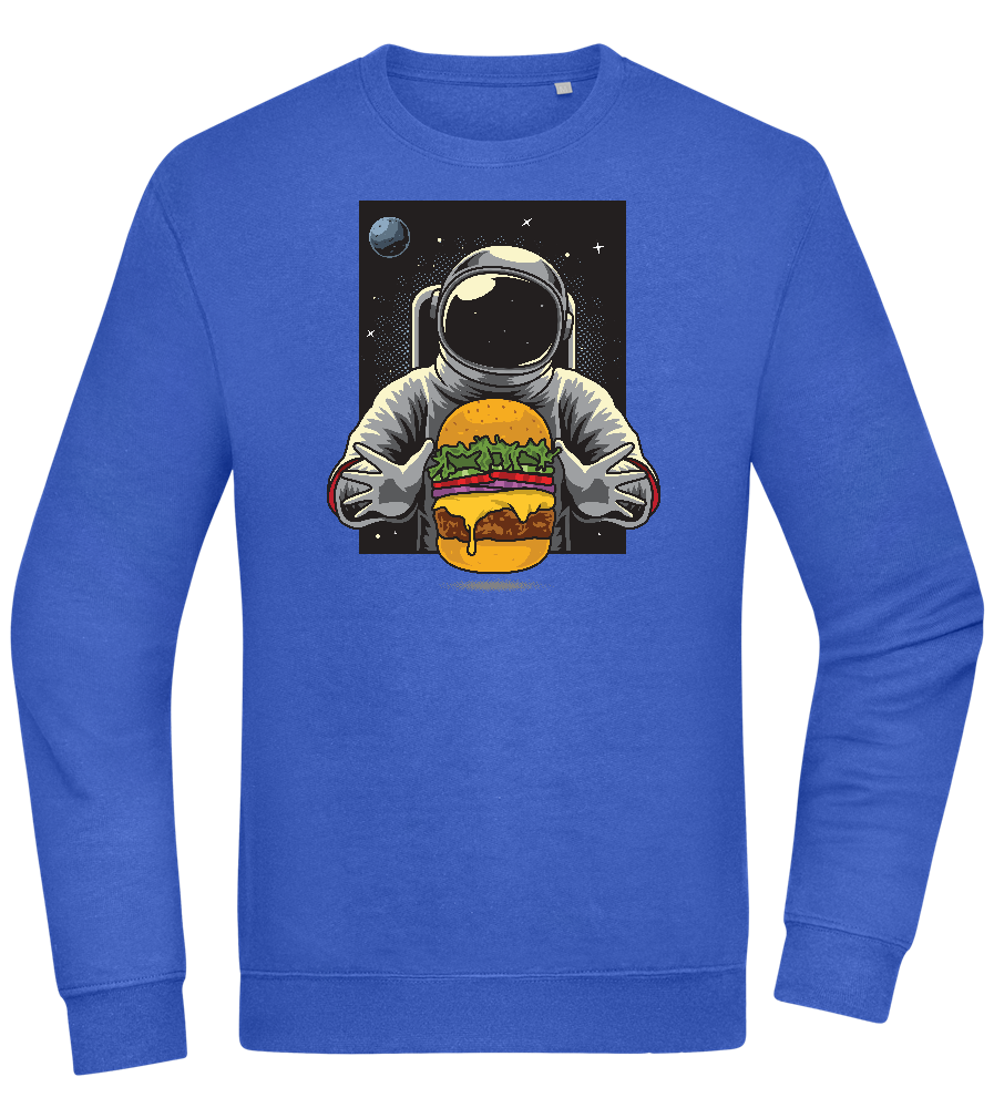 Spaceman Burger Design - Comfort Essential Unisex Sweater_ROYAL_front