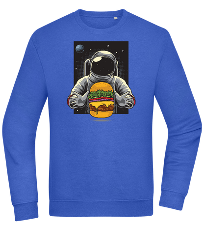 Spaceman Burger Design - Comfort Essential Unisex Sweater_ROYAL_front