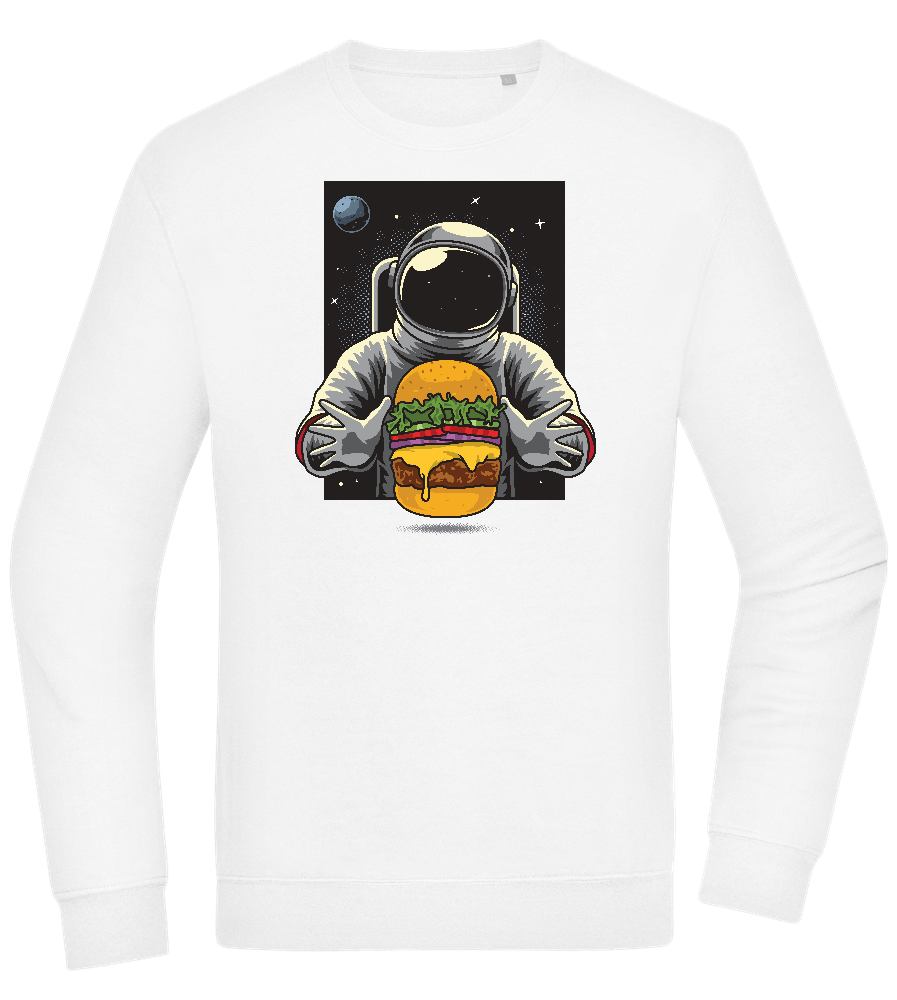 Spaceman Burger Design - Comfort Essential Unisex Sweater_WHITE_front