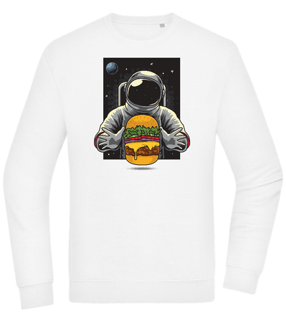 Spaceman Burger Design - Comfort Essential Unisex Sweater_WHITE_front