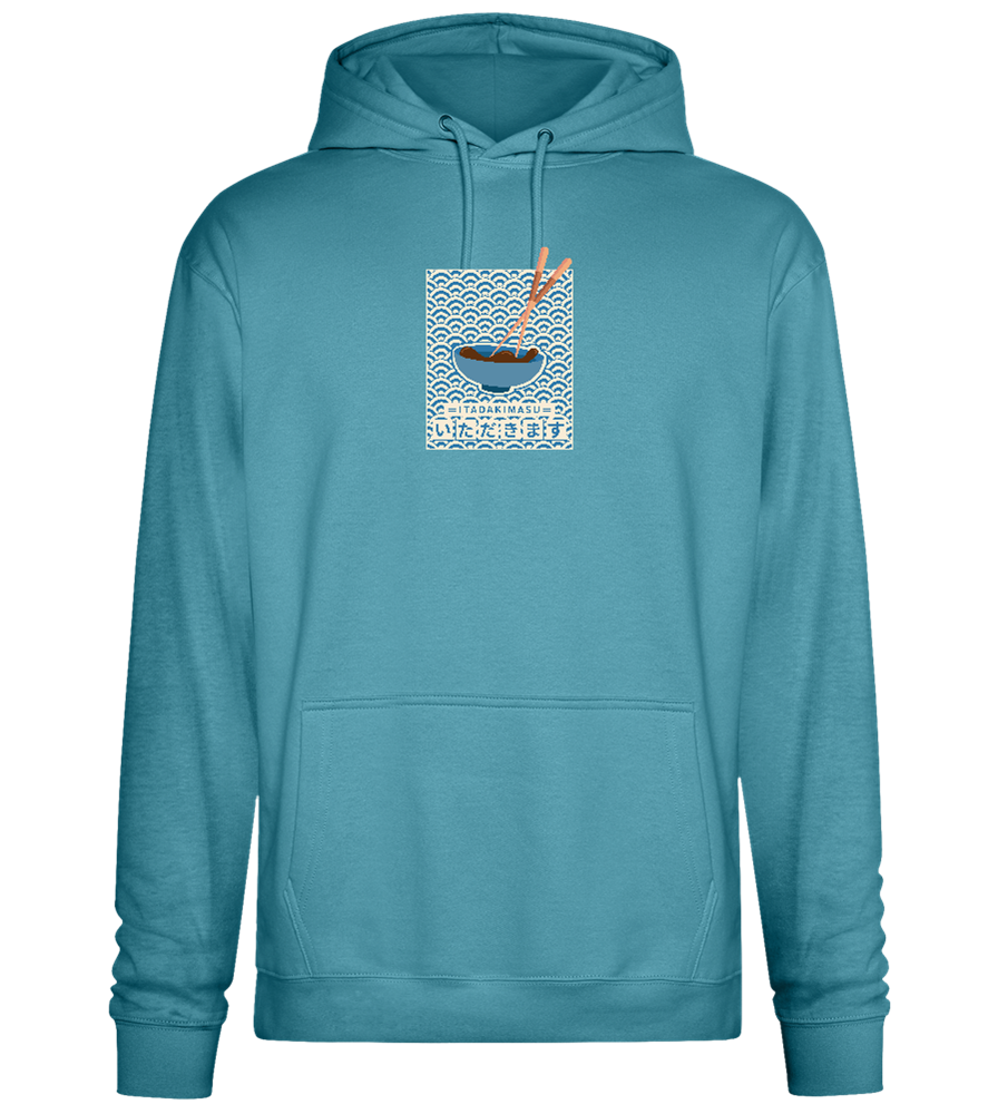 Itadakimasu Design - Premium Essential Unisex Hoodie_POOL BLUE_front