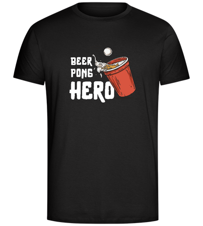 The Beer Pong Hero Design - Comfort Unisex T-Shirt_DEEP BLACK_front