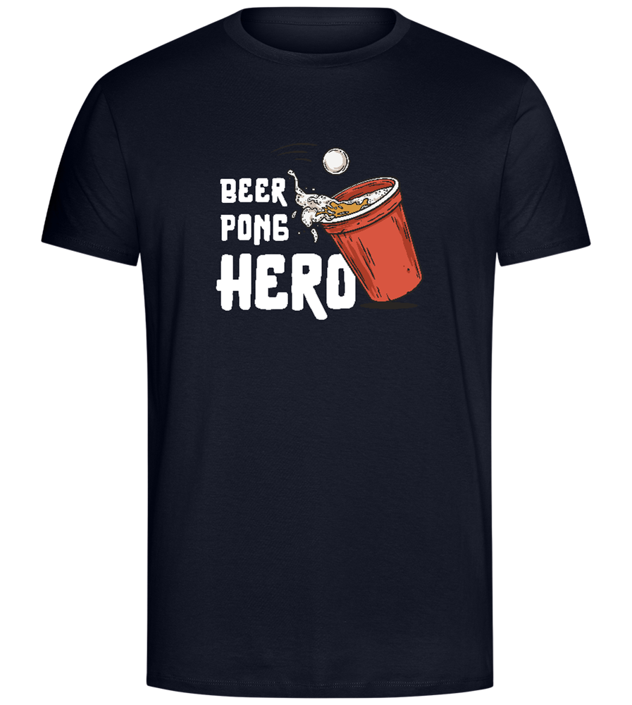 The Beer Pong Hero Design - Comfort Unisex T-Shirt_FRENCH NAVY_front