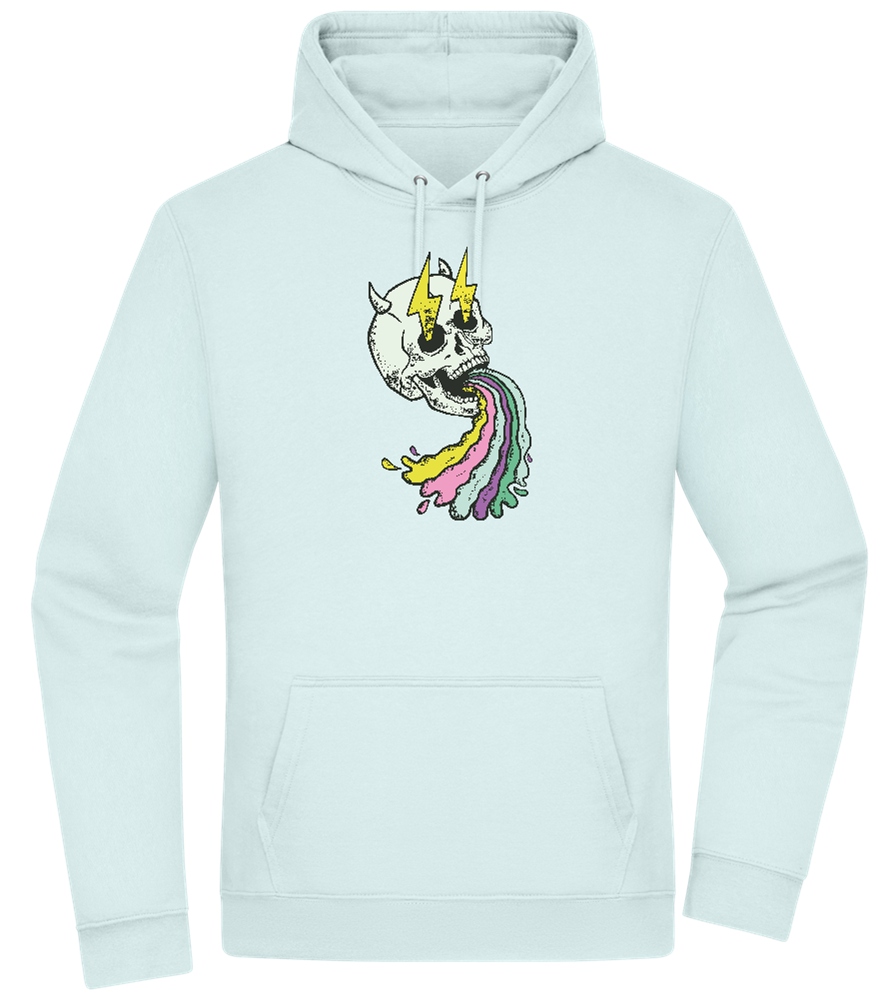 Rainbow Skull Thunders Design - Premium Essential Unisex Hoodie_ARCTIC BLUE_front