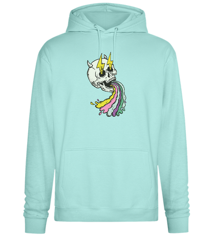 Rainbow Skull Thunders Design - Premium Essential Unisex Hoodie_ARCTIC BLUE_front