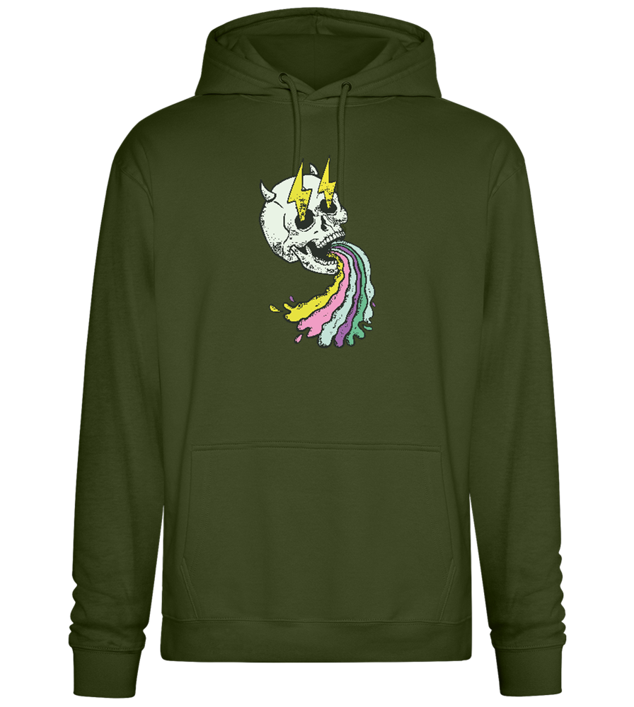 Rainbow Skull Thunders Design - Premium Essential Unisex Hoodie_ARMY_front