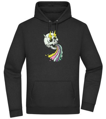 Rainbow Skull Thunders Design - Premium Essential Unisex Hoodie_BLACK_front