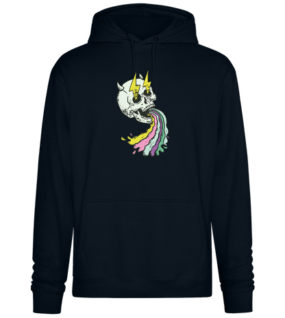 Rainbow Skull Thunders Design - Premium Essential Unisex Hoodie_BLACK_front