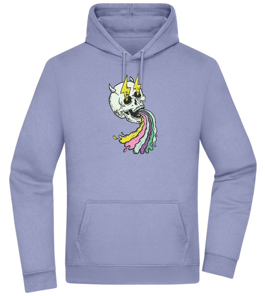 Rainbow Skull Thunders Design - Premium Essential Unisex Hoodie_BLUE_front