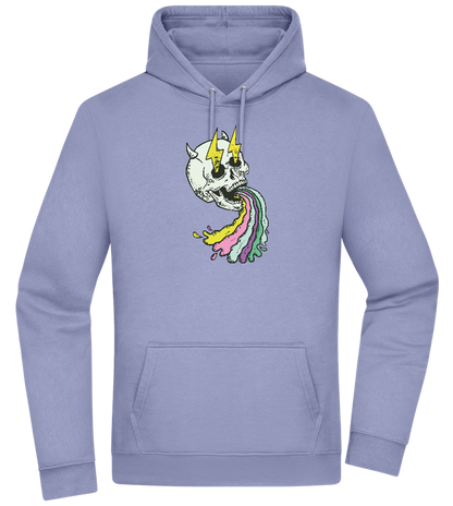 Rainbow Skull Thunders Design - Premium Essential Unisex Hoodie_BLUE_front