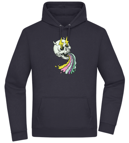 Rainbow Skull Thunders Design - Premium Essential Unisex Hoodie_FRENCH NAVY_front