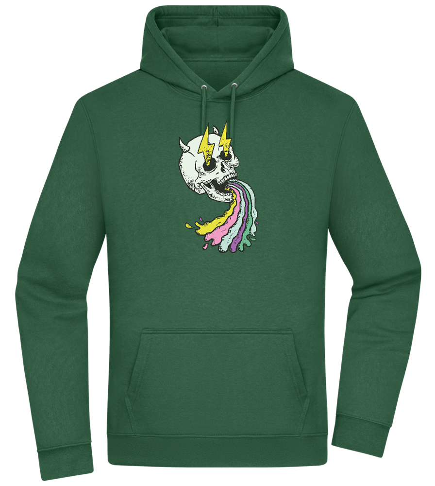 Rainbow Skull Thunders Design - Premium Essential Unisex Hoodie_GREEN BOTTLE_front