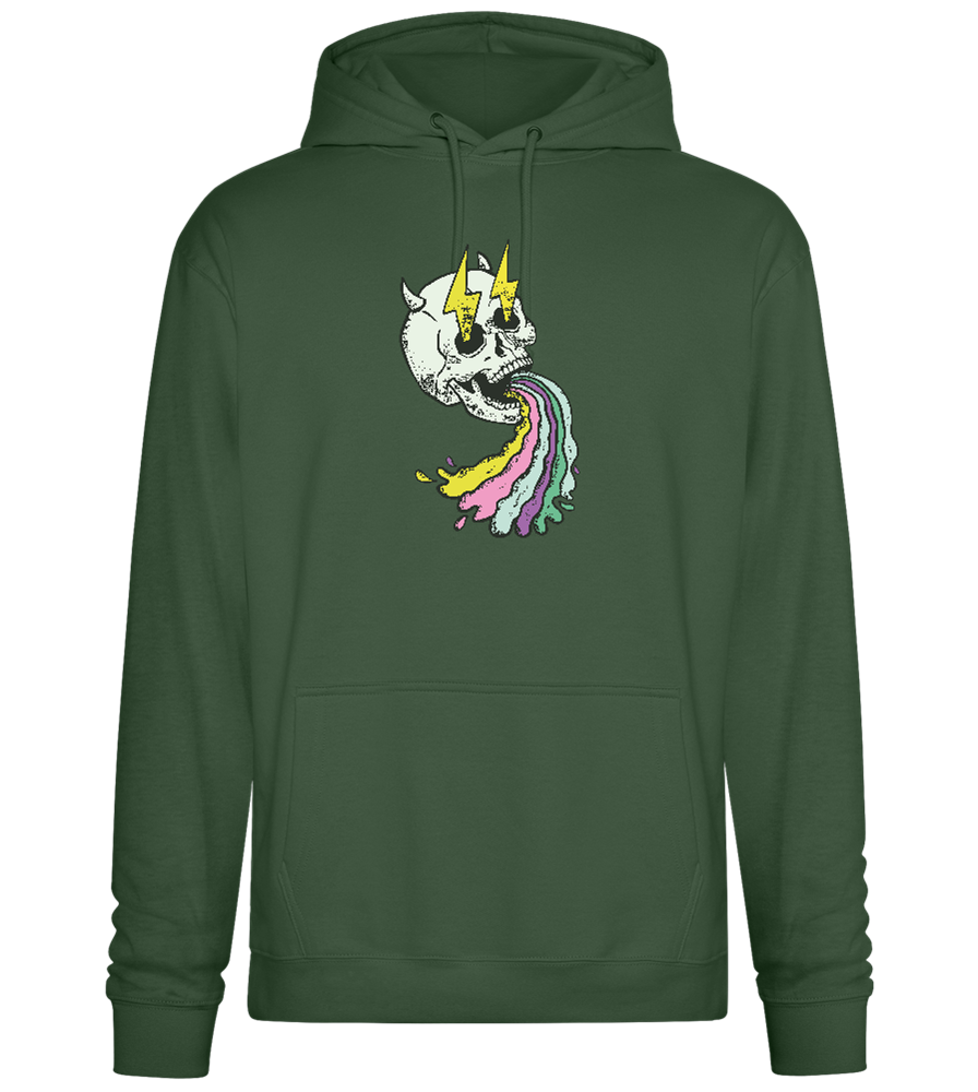 Rainbow Skull Thunders Design - Premium Essential Unisex Hoodie_GREEN BOTTLE_front