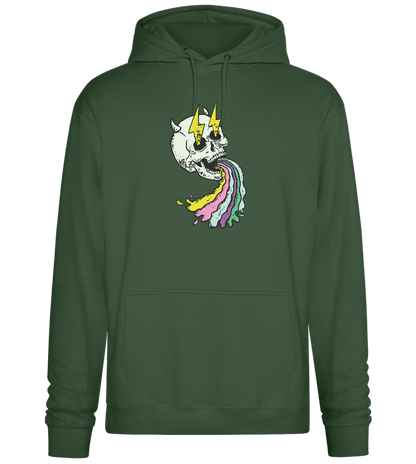 Rainbow Skull Thunders Design - Premium Essential Unisex Hoodie_GREEN BOTTLE_front