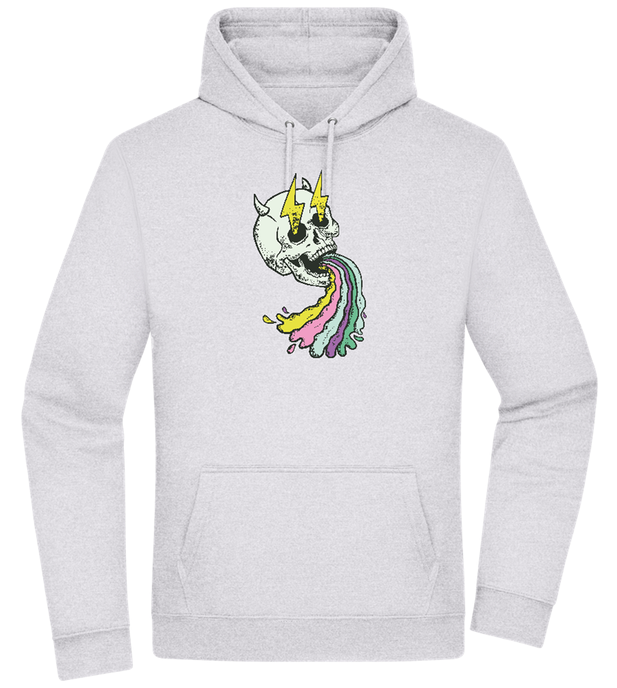 Rainbow Skull Thunders Design - Premium Essential Unisex Hoodie_ORION GREY II_front