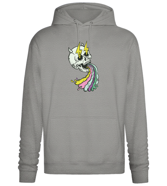 Rainbow Skull Thunders Design - Premium Essential Unisex Hoodie_ORION GREY II_front