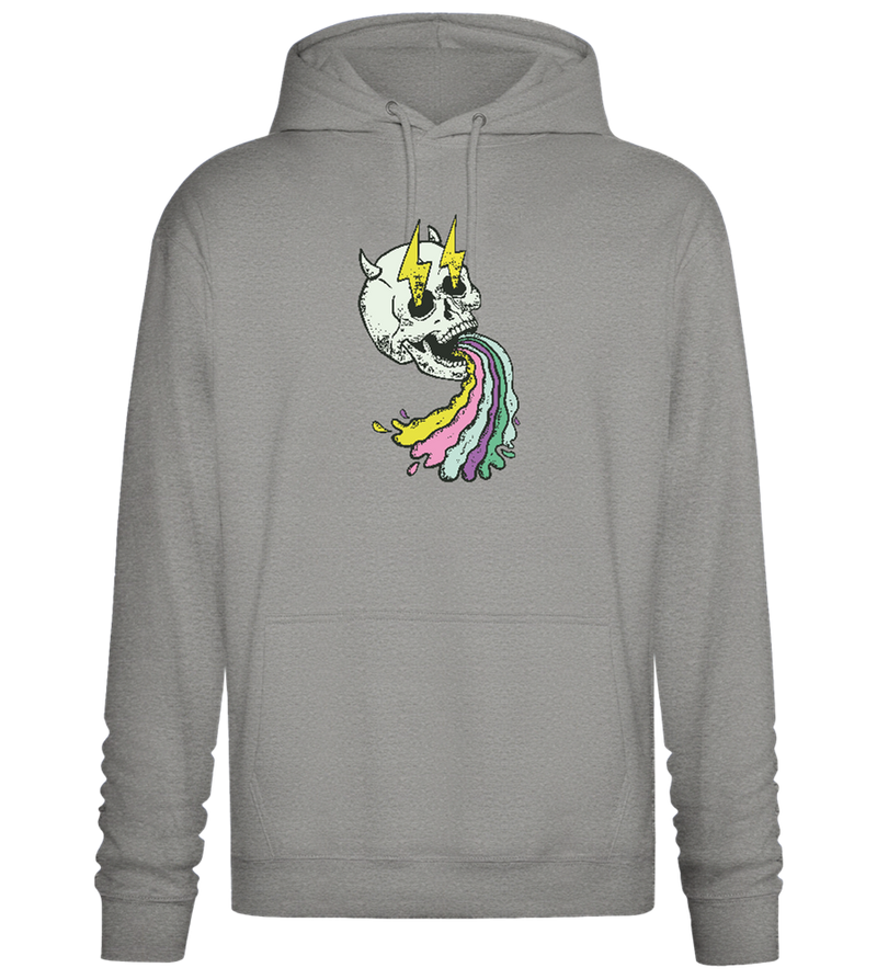 Rainbow Skull Thunders Design - Premium Essential Unisex Hoodie_ORION GREY II_front