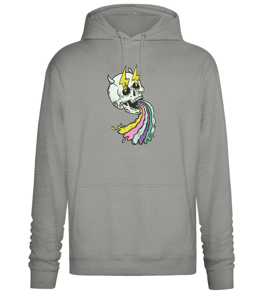 Rainbow Skull Thunders Design - Premium Essential Unisex Hoodie_ORION GREY II_front