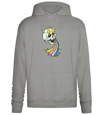 Rainbow Skull Thunders Design - Premium Essential Unisex Hoodie_ORION GREY II_front