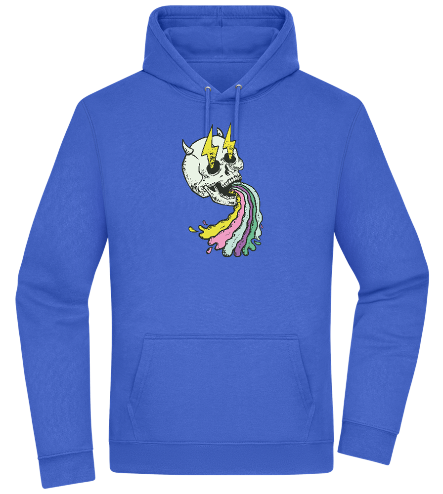 Rainbow Skull Thunders Design - Premium Essential Unisex Hoodie_ROYAL_front