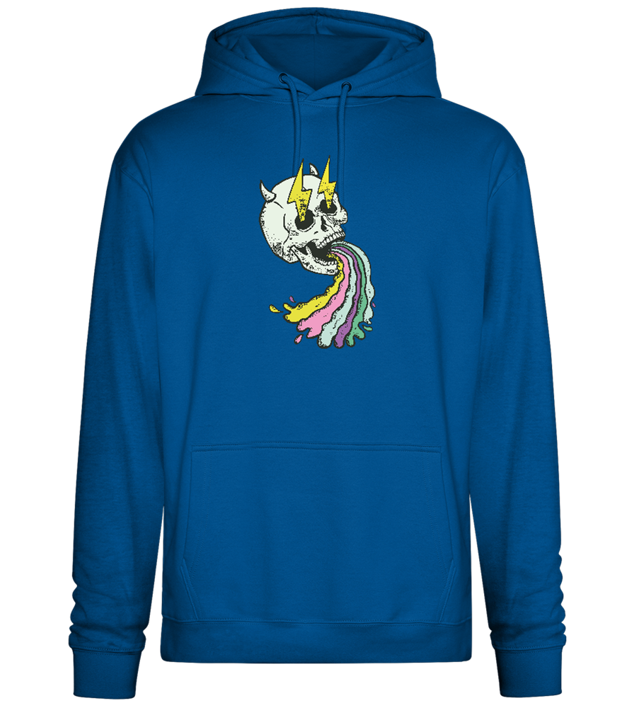 Rainbow Skull Thunders Design - Premium Essential Unisex Hoodie_ROYAL_front