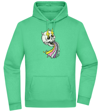 Rainbow Skull Thunders Design - Premium Essential Unisex Hoodie_SPRING GREEN_front