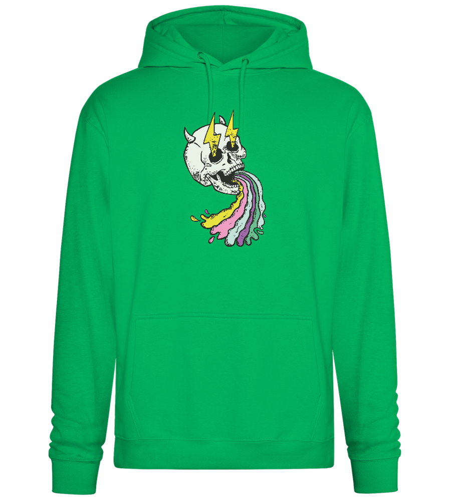 Rainbow Skull Thunders Design - Premium Essential Unisex Hoodie_SPRING GREEN_front