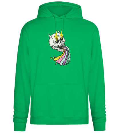 Rainbow Skull Thunders Design - Premium Essential Unisex Hoodie_SPRING GREEN_front