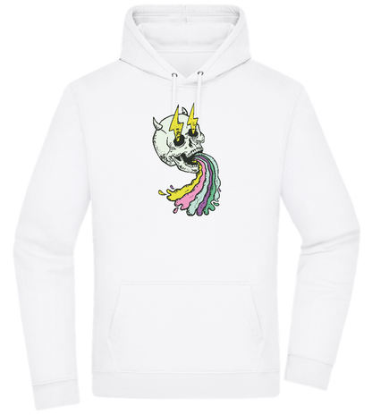 Rainbow Skull Thunders Design - Premium Essential Unisex Hoodie_WHITE_front