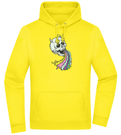 Rainbow Skull Thunders Design - Premium Essential Unisex Hoodie_YELLOW_front