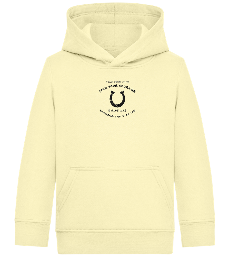 Spur Your Courage Design - Comfort Kids Hoodie_AMARELO CLARO_front