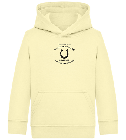 Spur Your Courage Design - Comfort Kids Hoodie_AMARELO CLARO_front