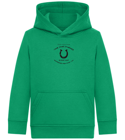 Spur Your Courage Design - Comfort Kids Hoodie_MEADOW GREEN_front