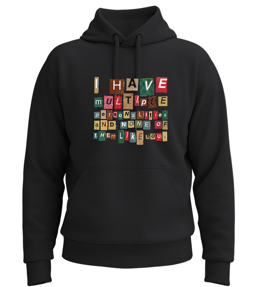 Multiple Personalities Design - Premium Essential Unisex Hoodie_BLACK_front