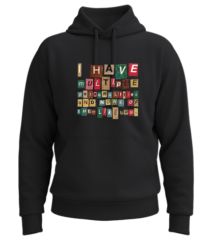 Multiple Personalities Design - Premium Essential Unisex Hoodie_BLACK_front