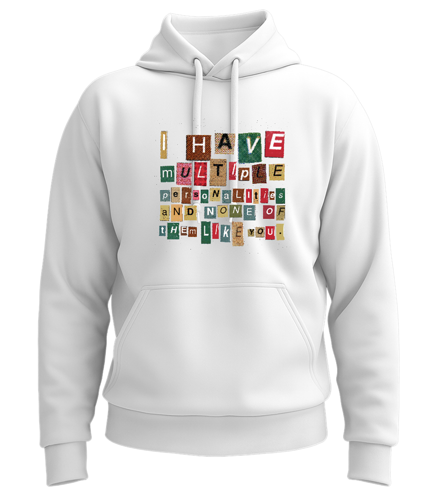 Multiple Personalities Design - Premium Essential Unisex Hoodie_WHITE_front