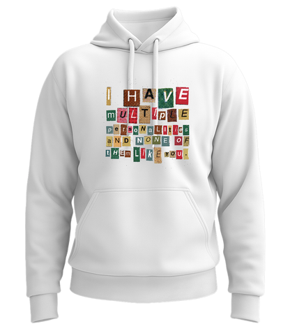 Multiple Personalities Design - Premium Essential Unisex Hoodie_WHITE_front