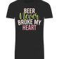 Never Broke My Heart Design - Basic Unisex T-Shirt_DEEP BLACK_front