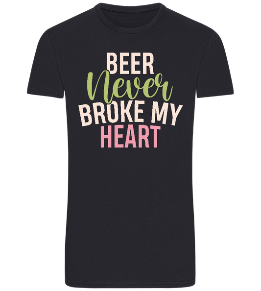 Never Broke My Heart Design - Basic Unisex T-Shirt_FRENCH NAVY_front