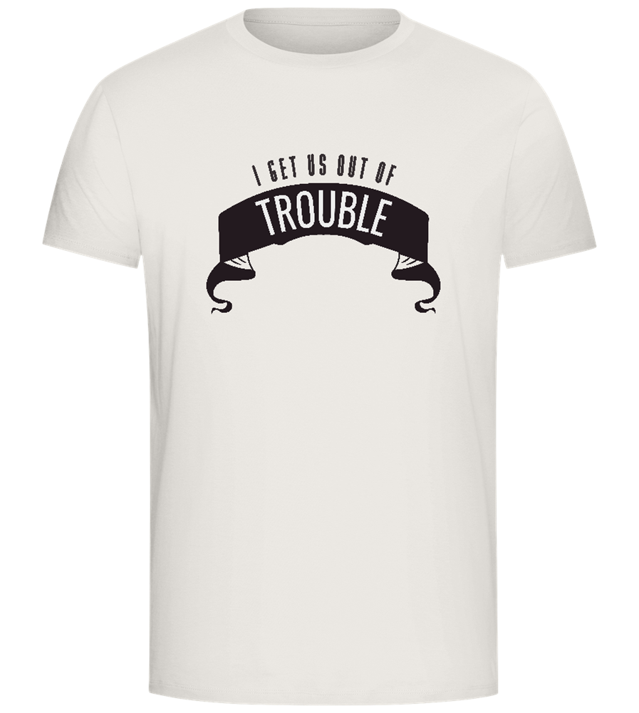 Out of Trouble Design - Comfort Unisex T-Shirt_ECRU_front