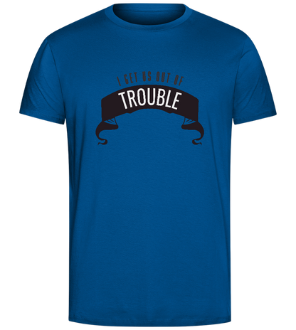 Out of Trouble Design - Comfort Unisex T-Shirt_ROYAL_front