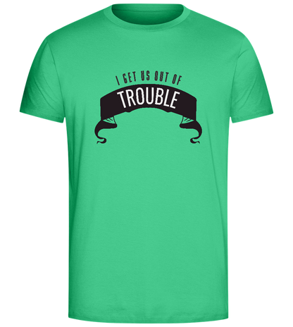 Out of Trouble Design - Comfort Unisex T-Shirt_SPRING GREEN_front