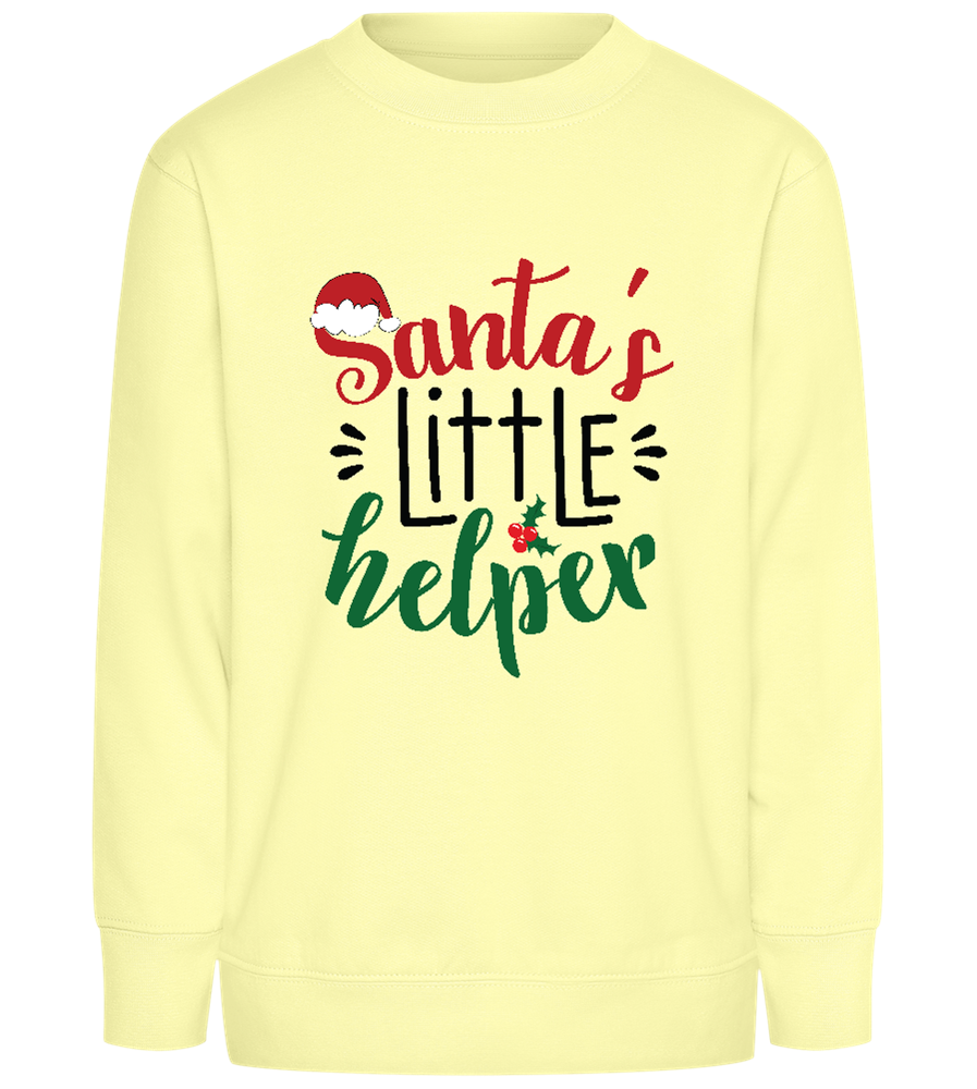 Santa's Helper Design - Comfort Kids Sweater_AMARELO CLARO_front